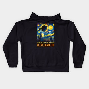 I saw the total eclipse Cleveland Ohio Kids Hoodie